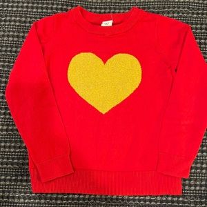 Gap kids toddler heart sweater 5T
